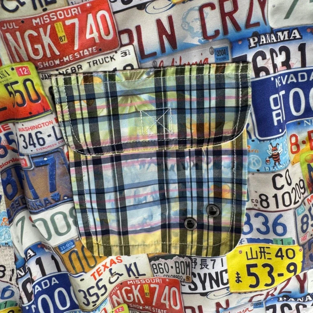 Robert Graham Swim Trunks Mens 36 License Plate Floral Print Board Shorts‎ 9